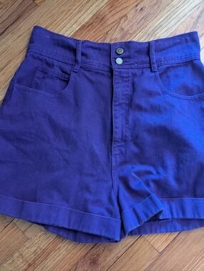 Forenza Deep Purple High-Waist Jean Shorts